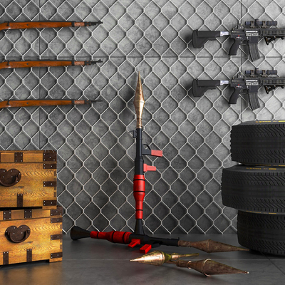  现代枪支枪械su模型 