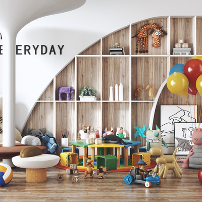  现代儿童玩具su模型 