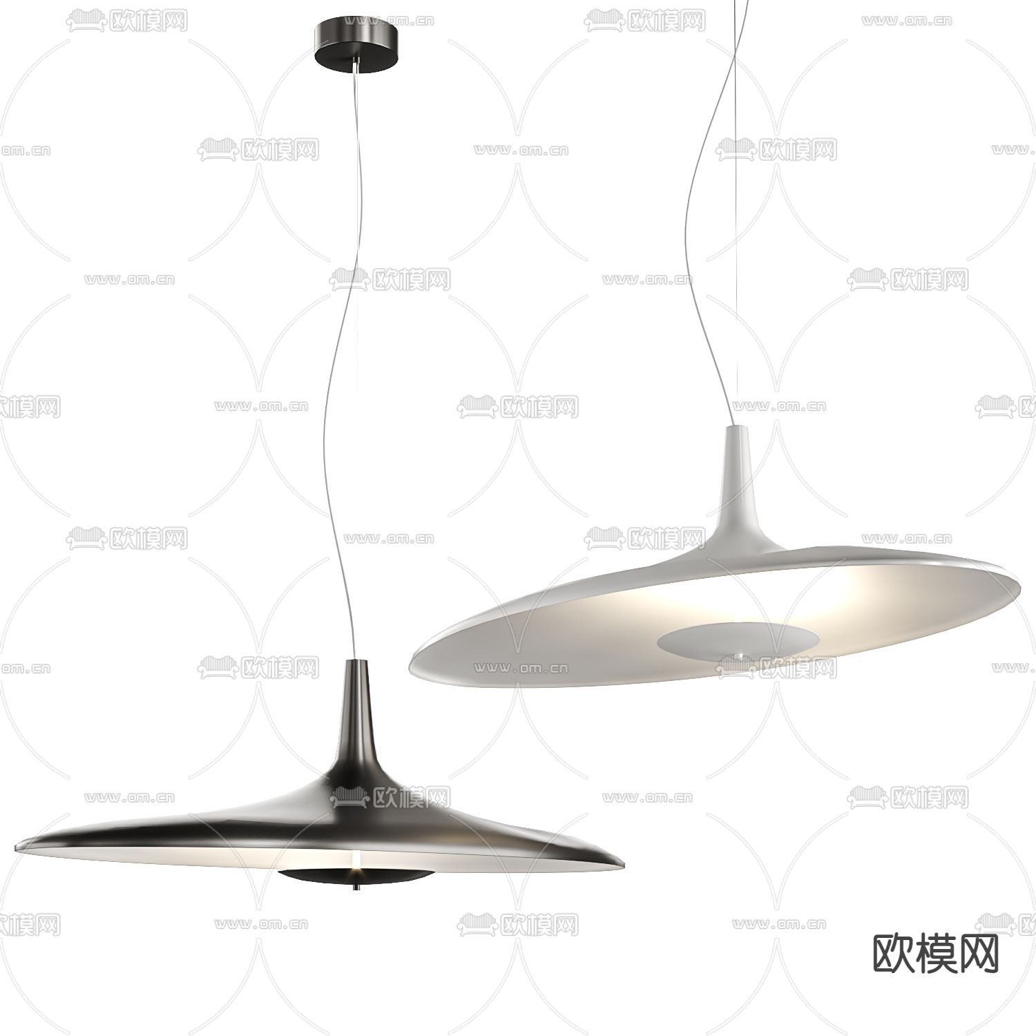 现代异形吊灯su模型