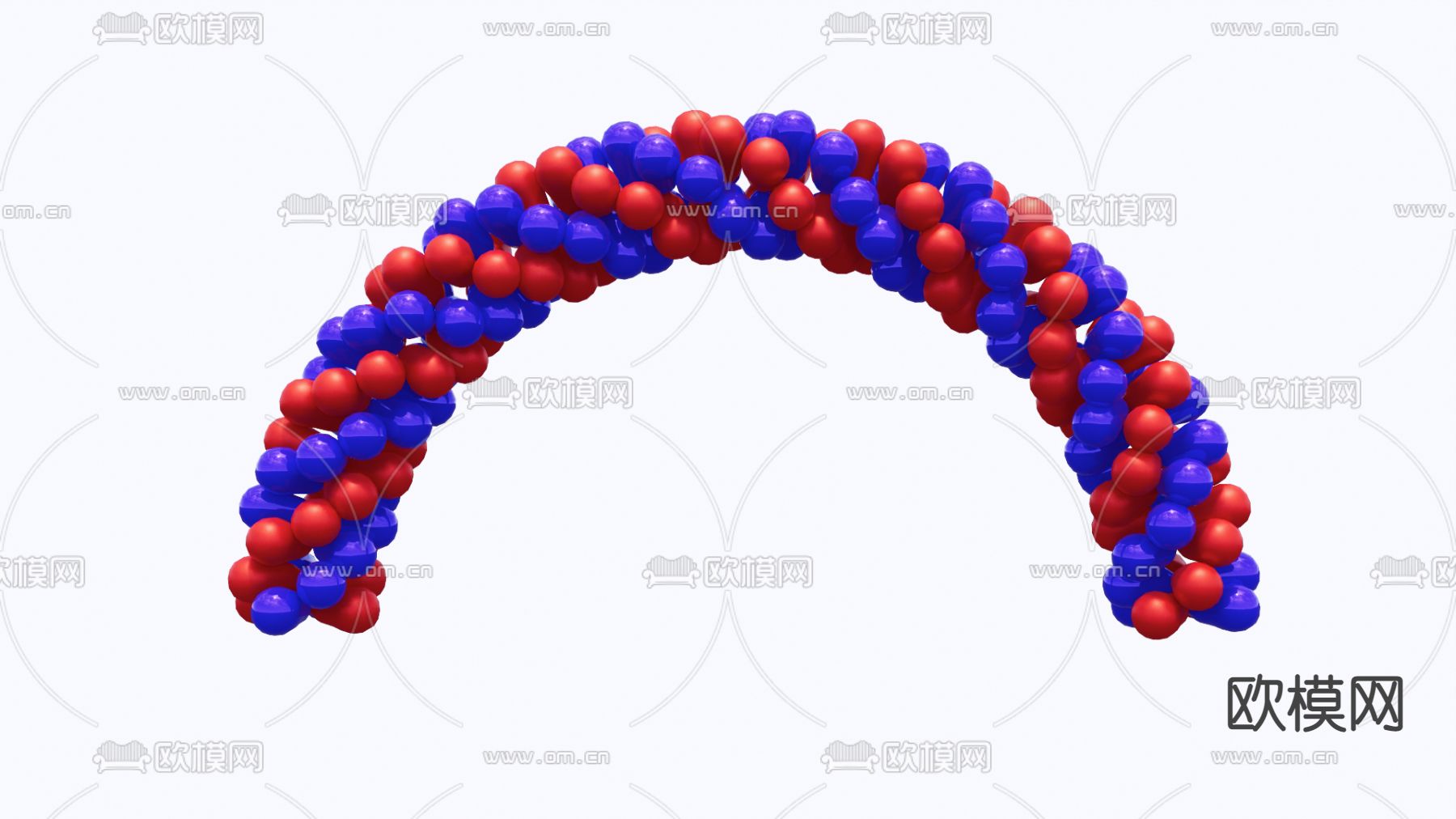 现代美陈气球拱门su模型下载（渲染图1）