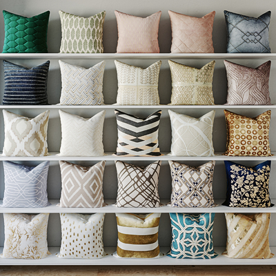  新中式枕头抱枕su模型 