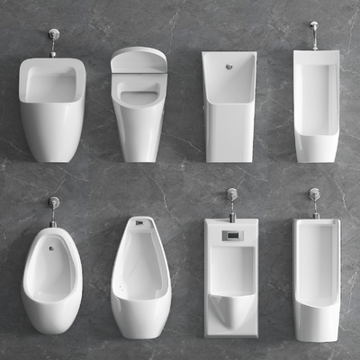  现代小便池su模型 