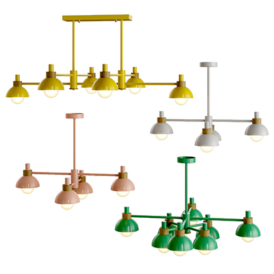 北欧多头吊灯su模型