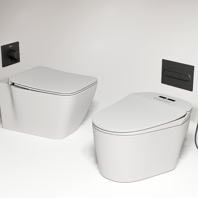  现代智能马桶坐便器su模型 