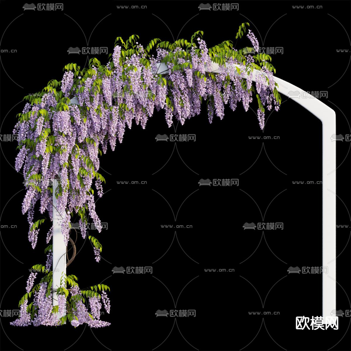 现代廊架花架3d模型下载（渲染图1）