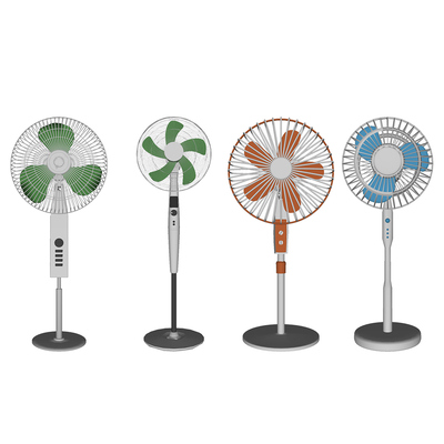  现代落地电风扇su模型 