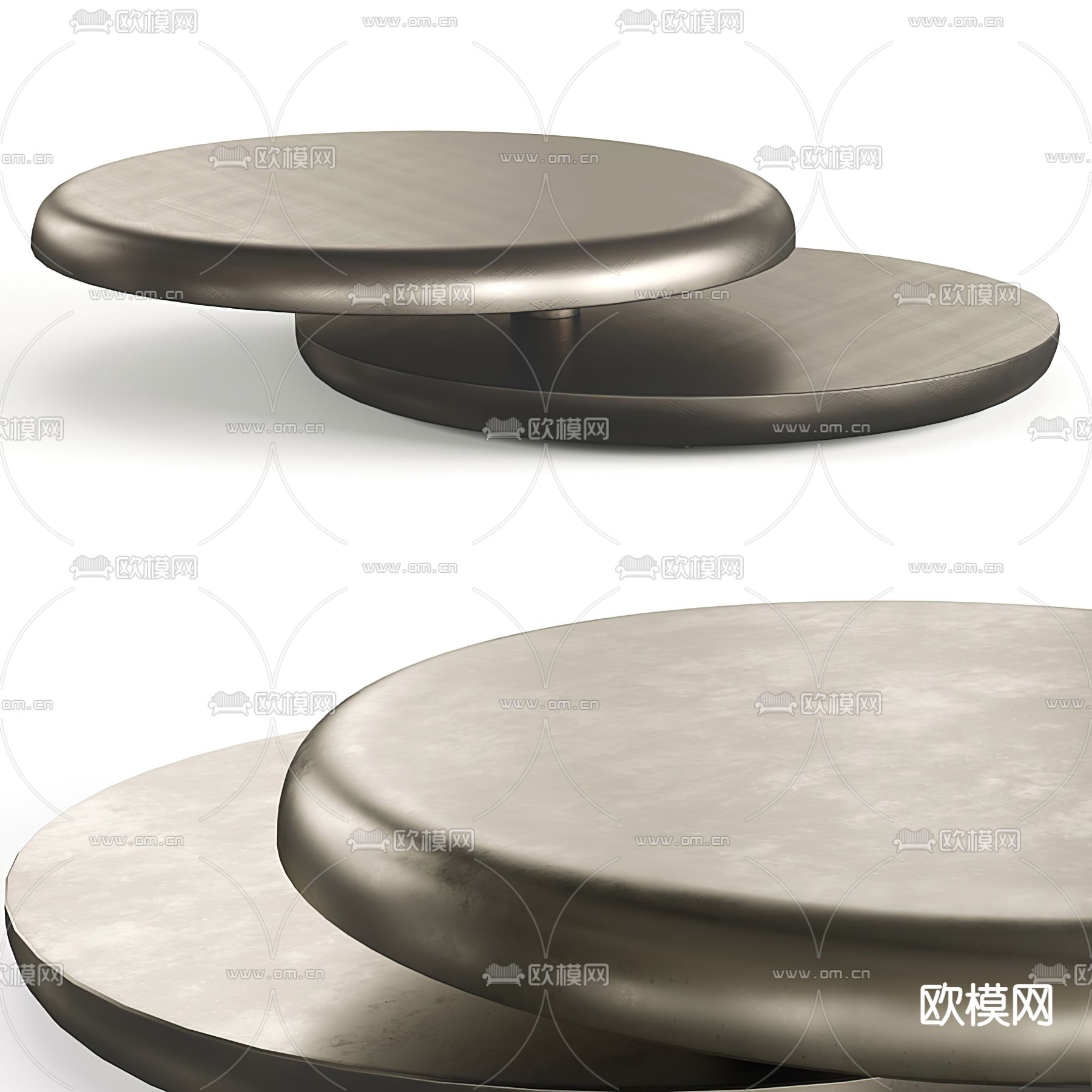Cattelan Italia 现代金属茶几3d模型下载（渲染图4）