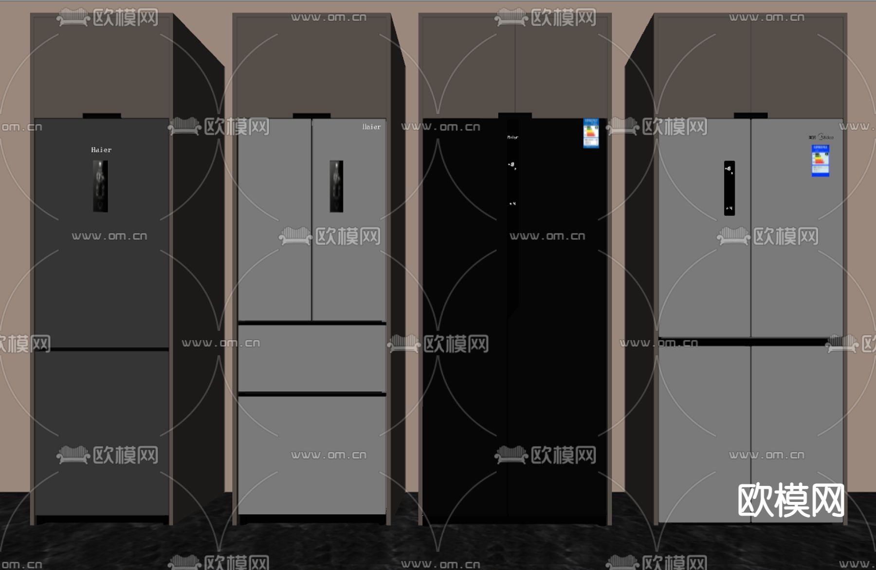 冰箱su模型下载（渲染图2）