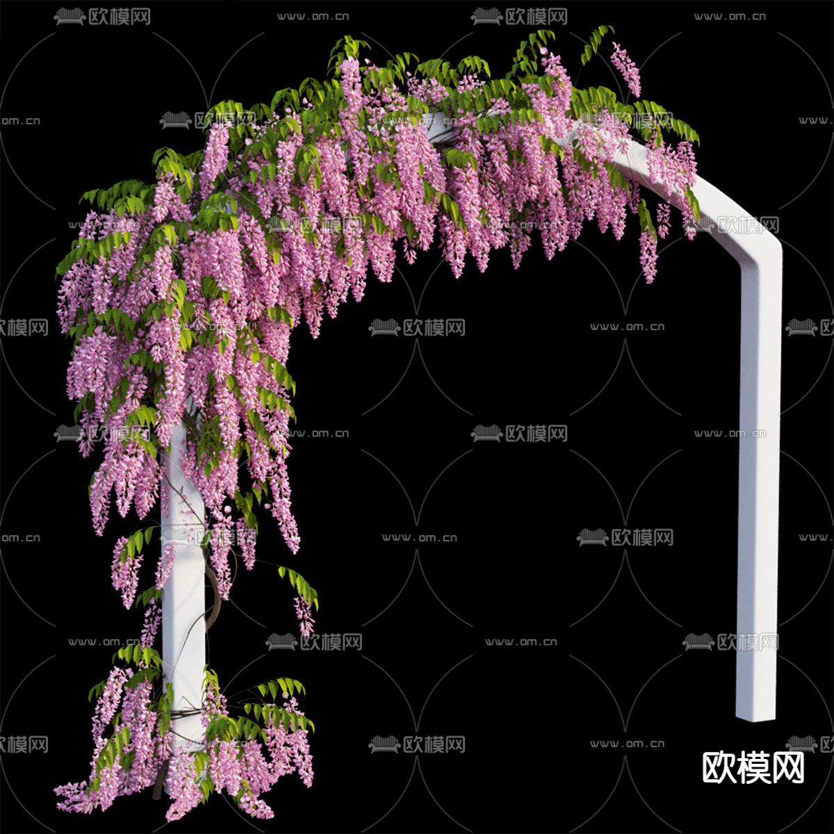 现代廊架花架3d模型下载（渲染图2）