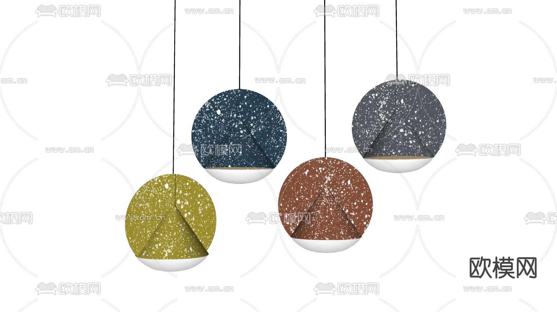 北欧创意吊灯su模型