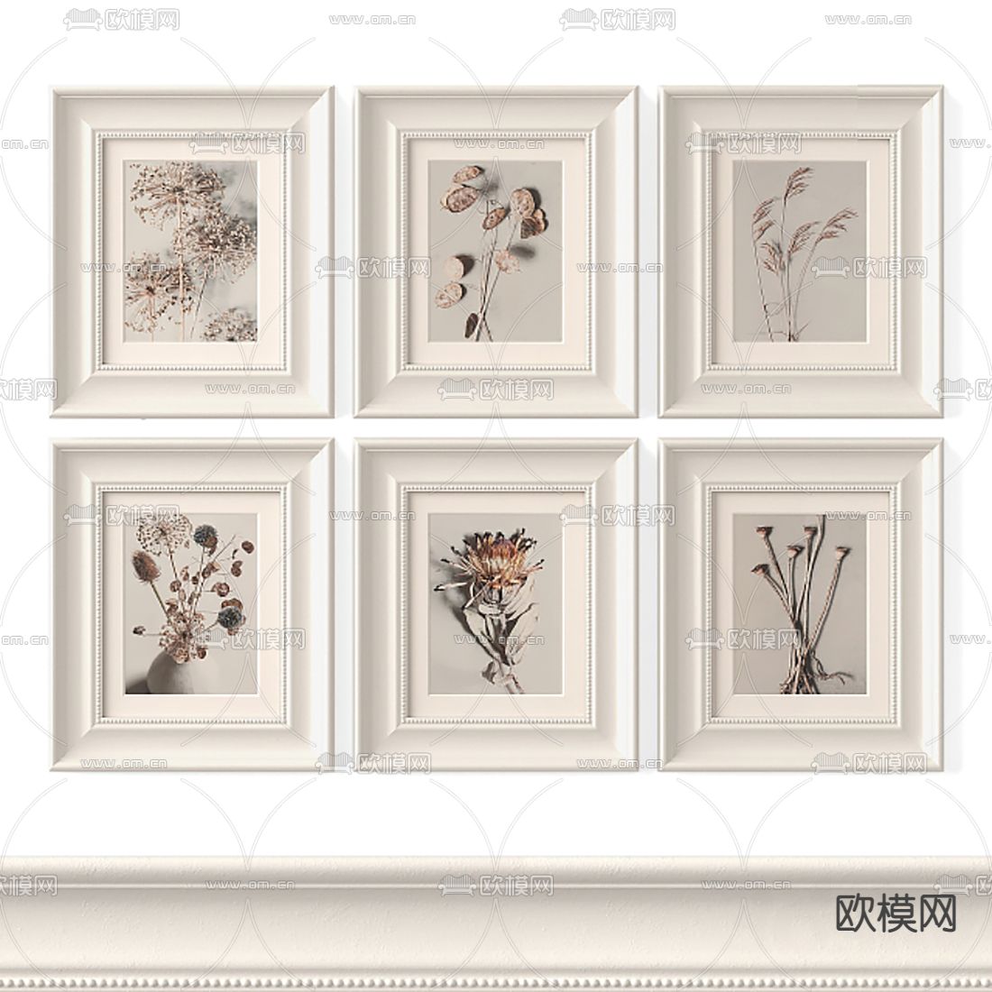 美式挂画3d模型下载