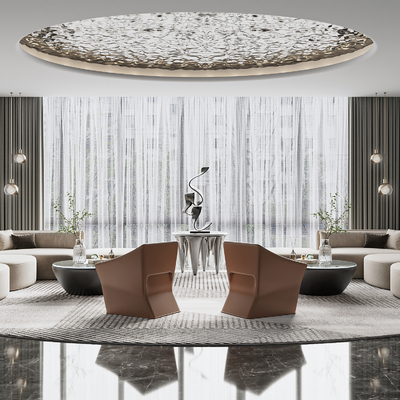  现代办公接待室su模型 