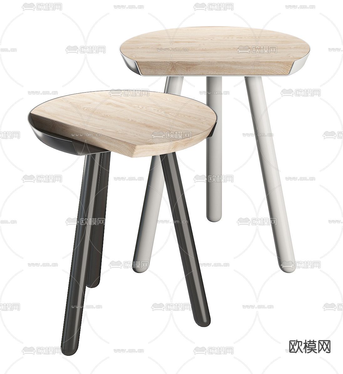 现代凳子圆凳3d模型下载