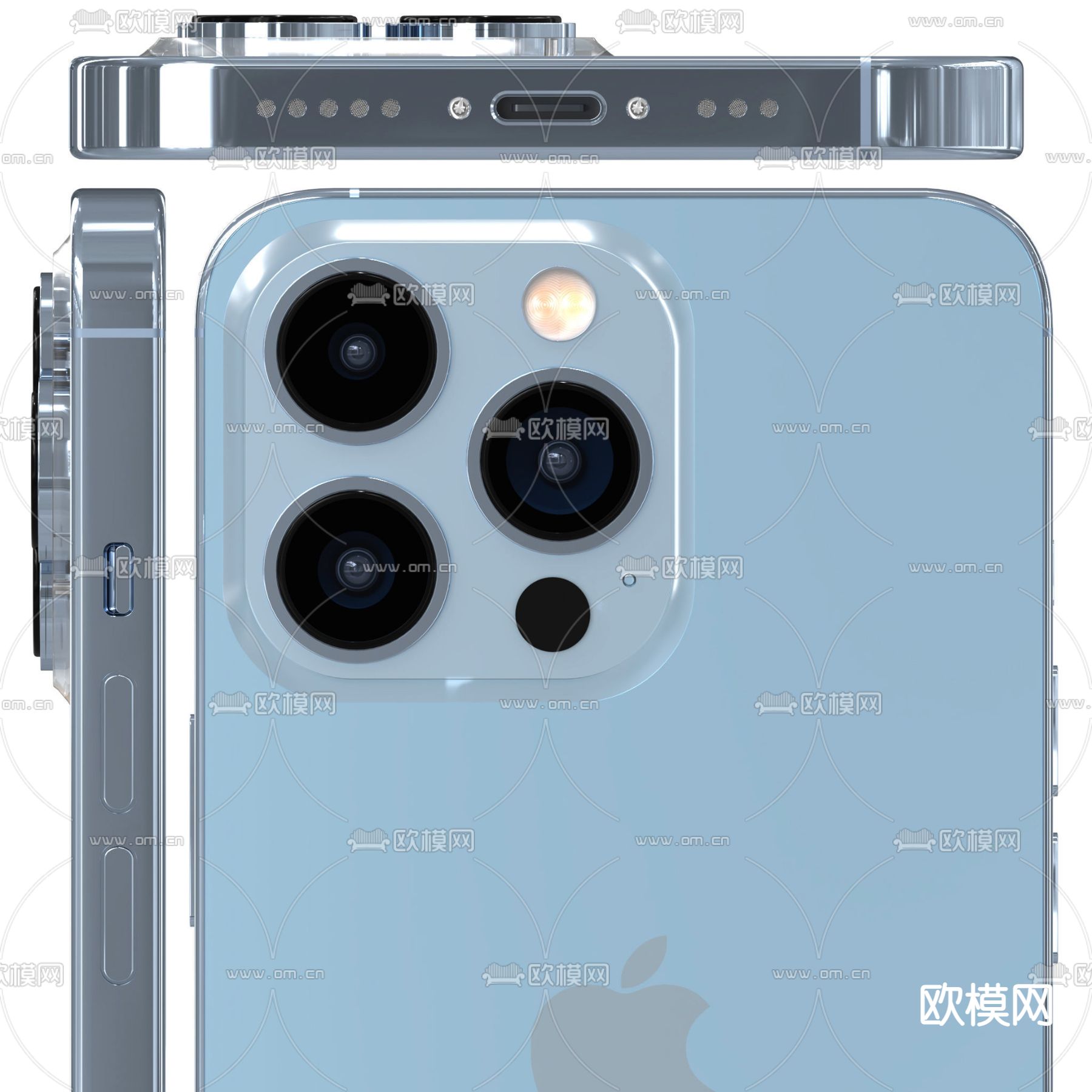 现代苹果手机3d模型下载（渲染图2）