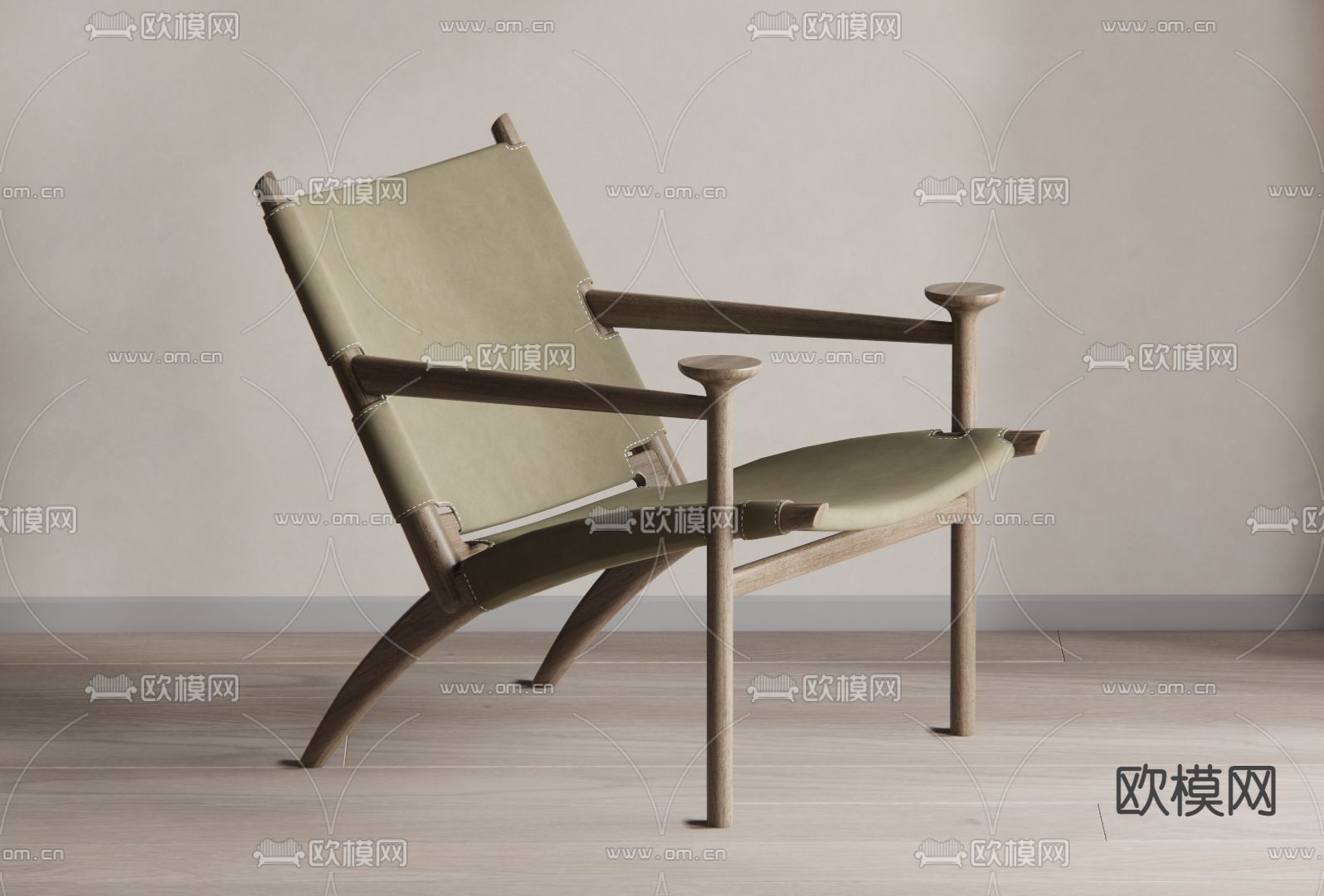 侘寂休闲椅su模型下载（渲染图1）