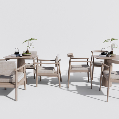 休闲桌椅精选su模型合辑