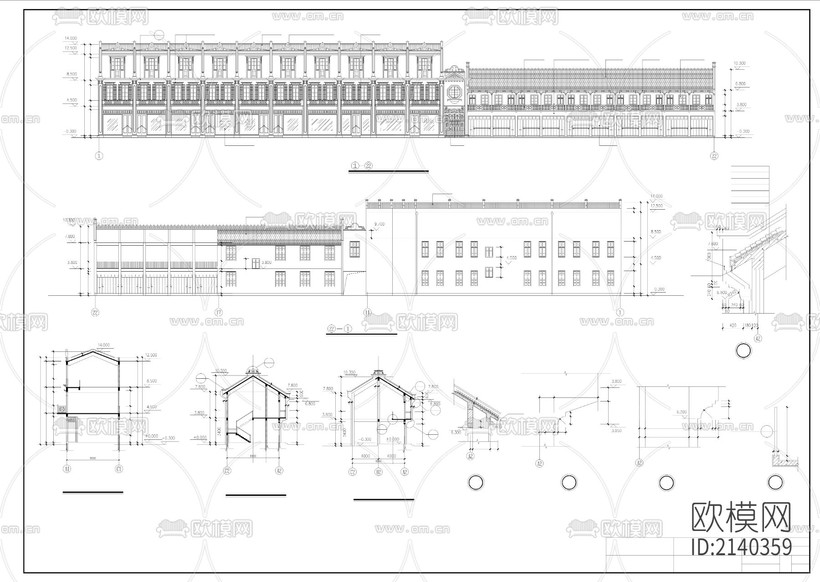古建筑cad施工图下载(渲染图5)