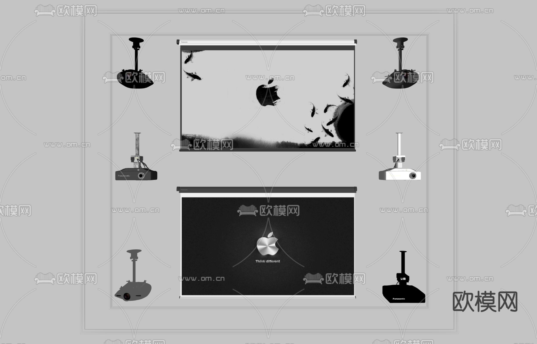 现代投影仪su模型下载