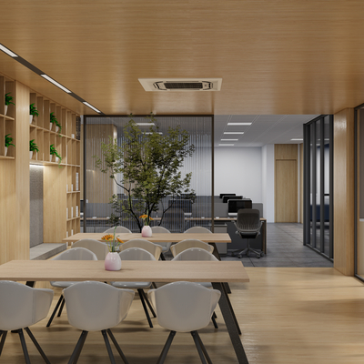  现代办公休息区su模型 