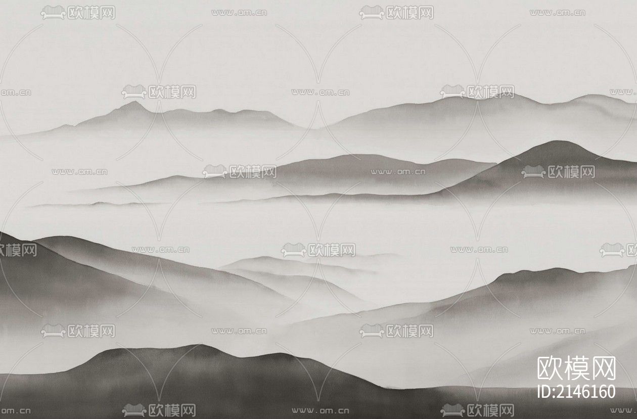 山水壁纸贴图下载（渲染图6）