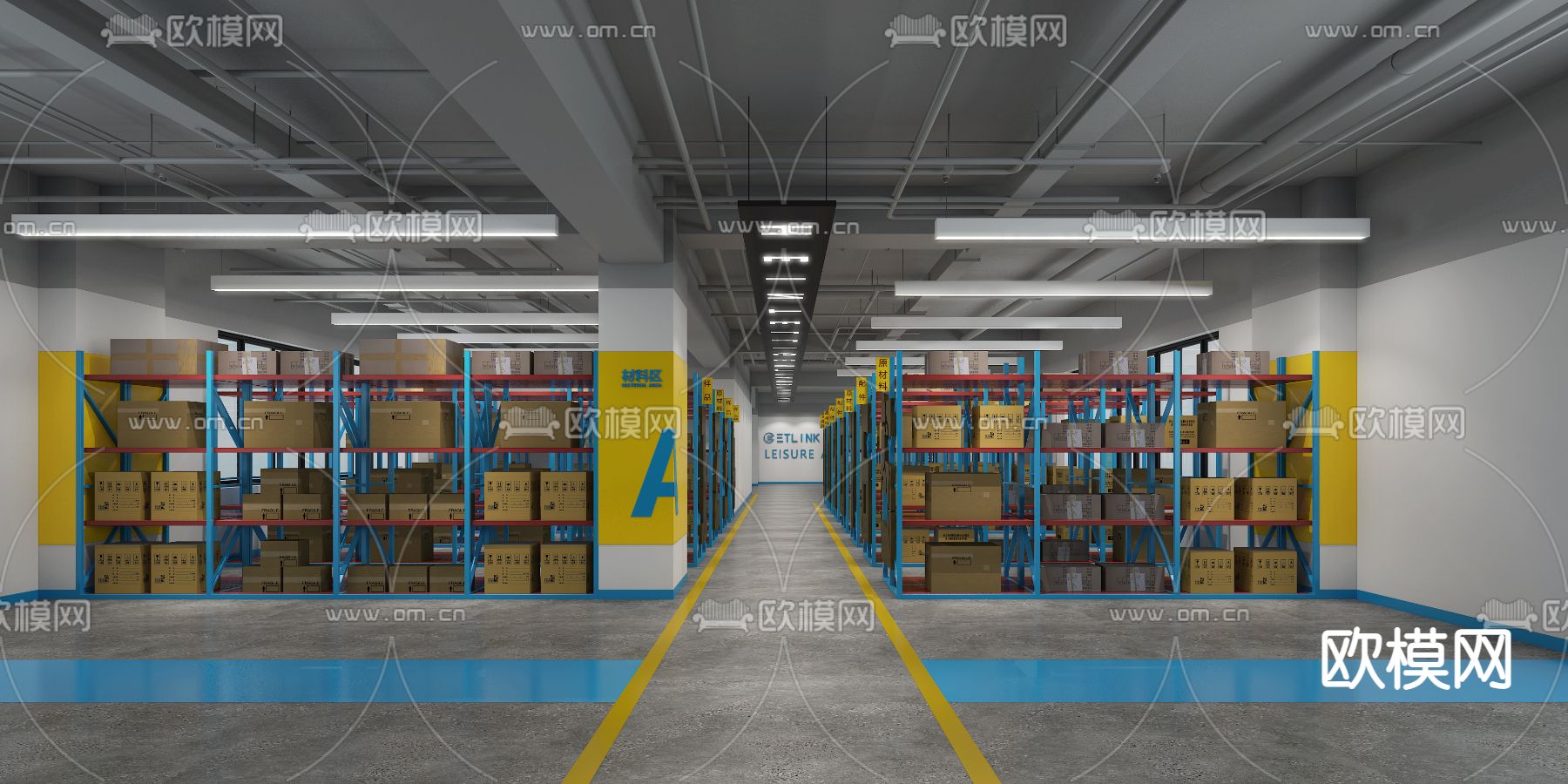 工业风仓库3d模型下载