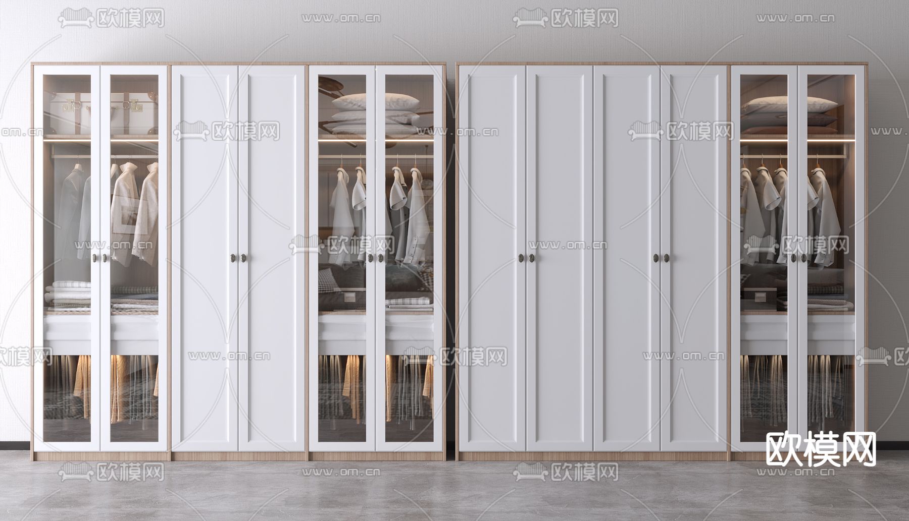 北欧衣柜su模型下载（渲染图1）