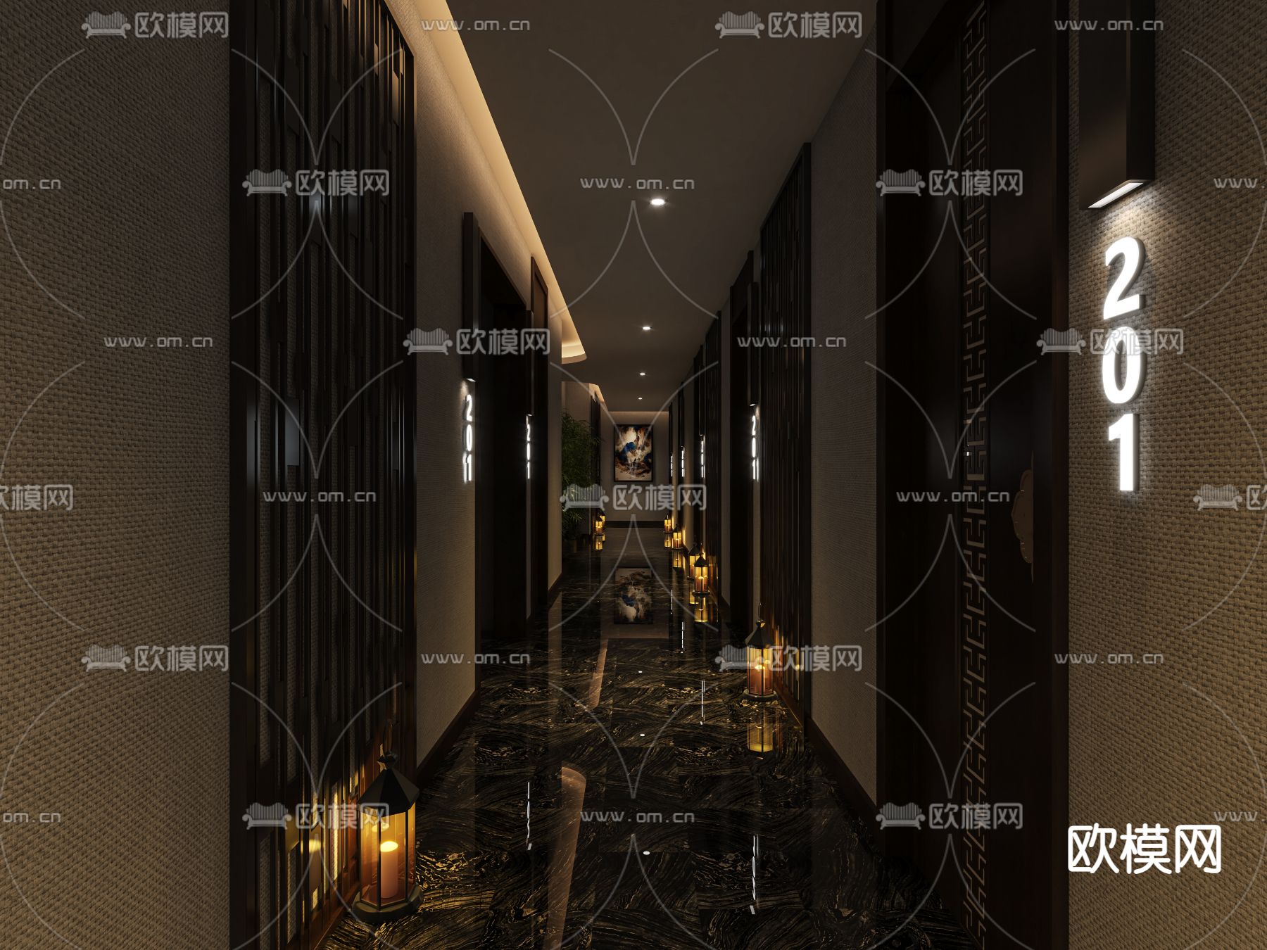 新中式SPA足浴店3d模型下载（渲染图6）