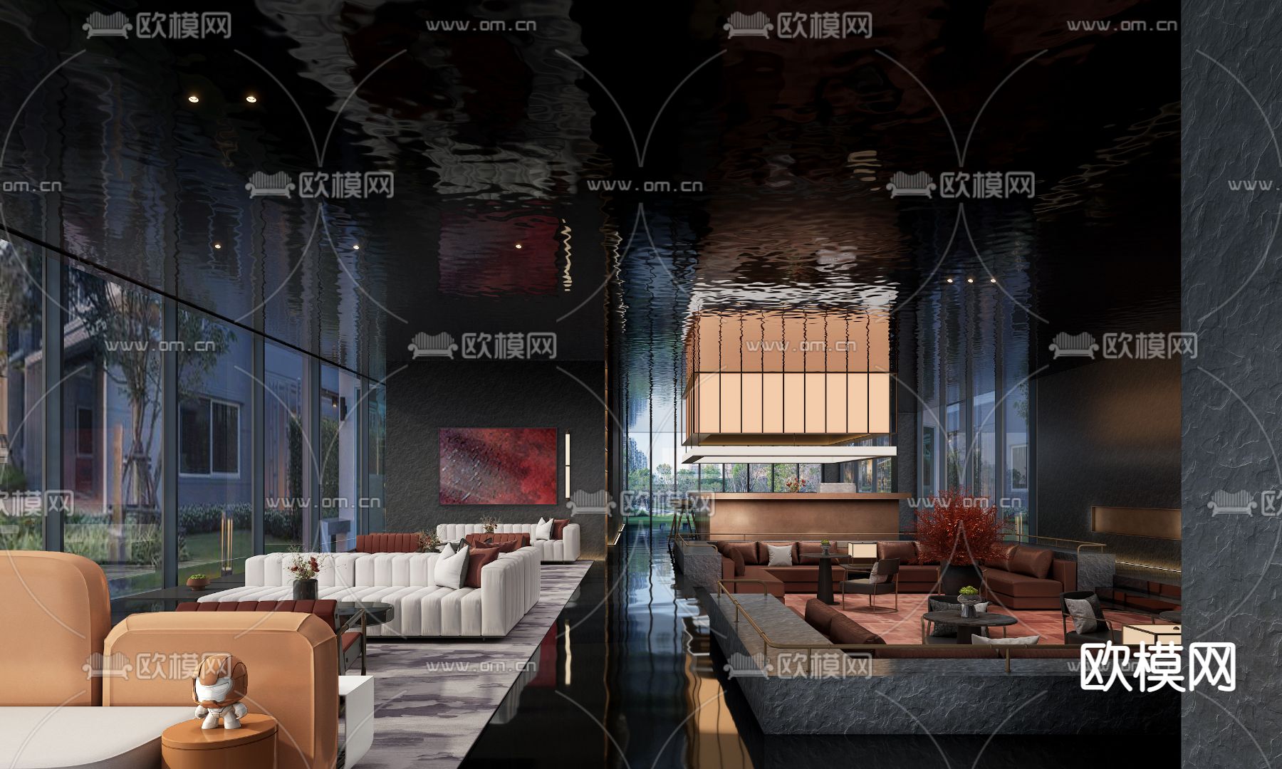 明德设计 成都招商·未来公园售楼处3d模型下载_ID11981341_3dmax免费模型-欧模网