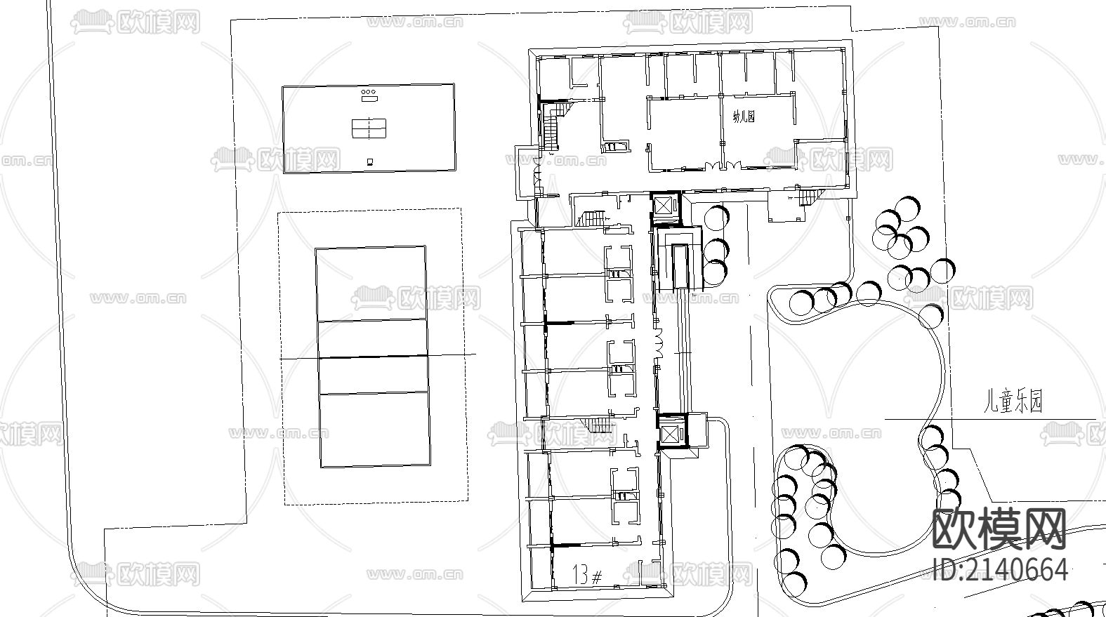 某小区规划图cad图库下载（渲染图2）
