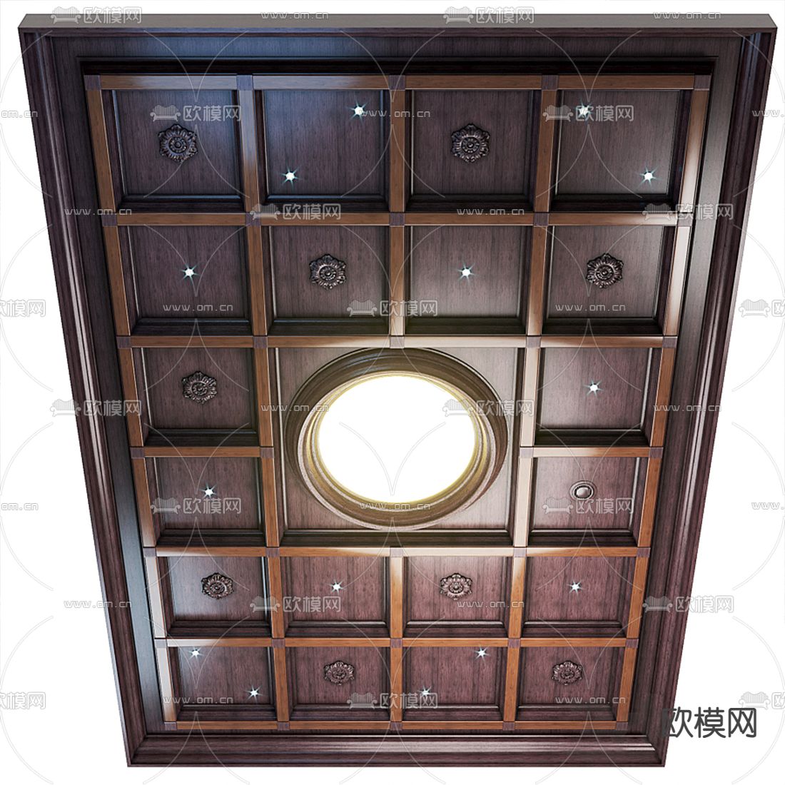 欧式天花吊顶3d模型