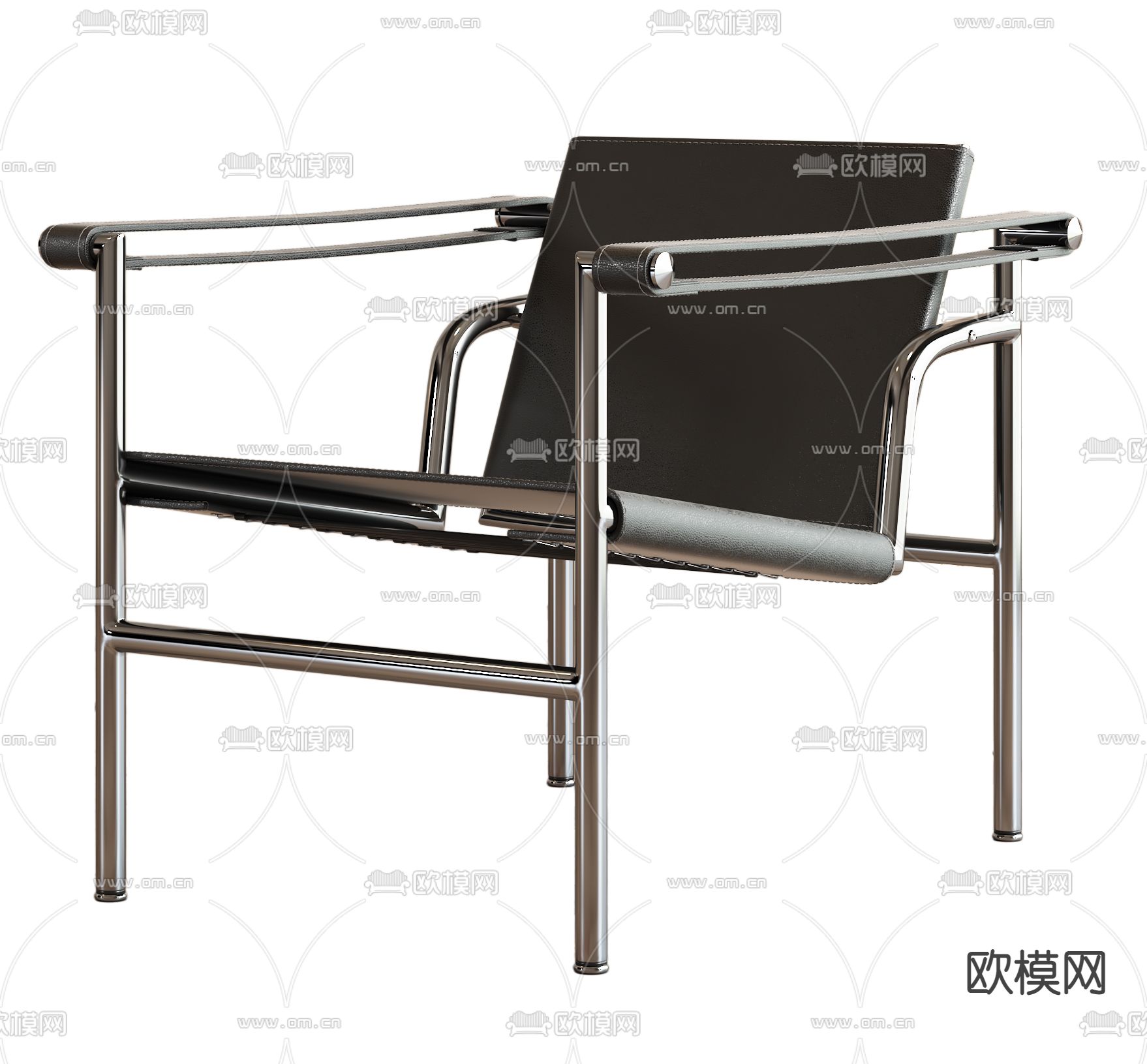 现代不锈钢休闲椅3d模型