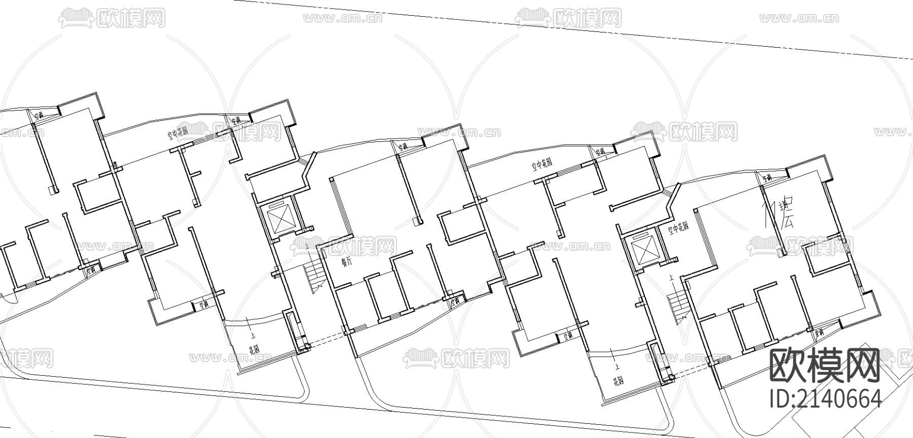 某小区规划图cad图库下载（渲染图4）