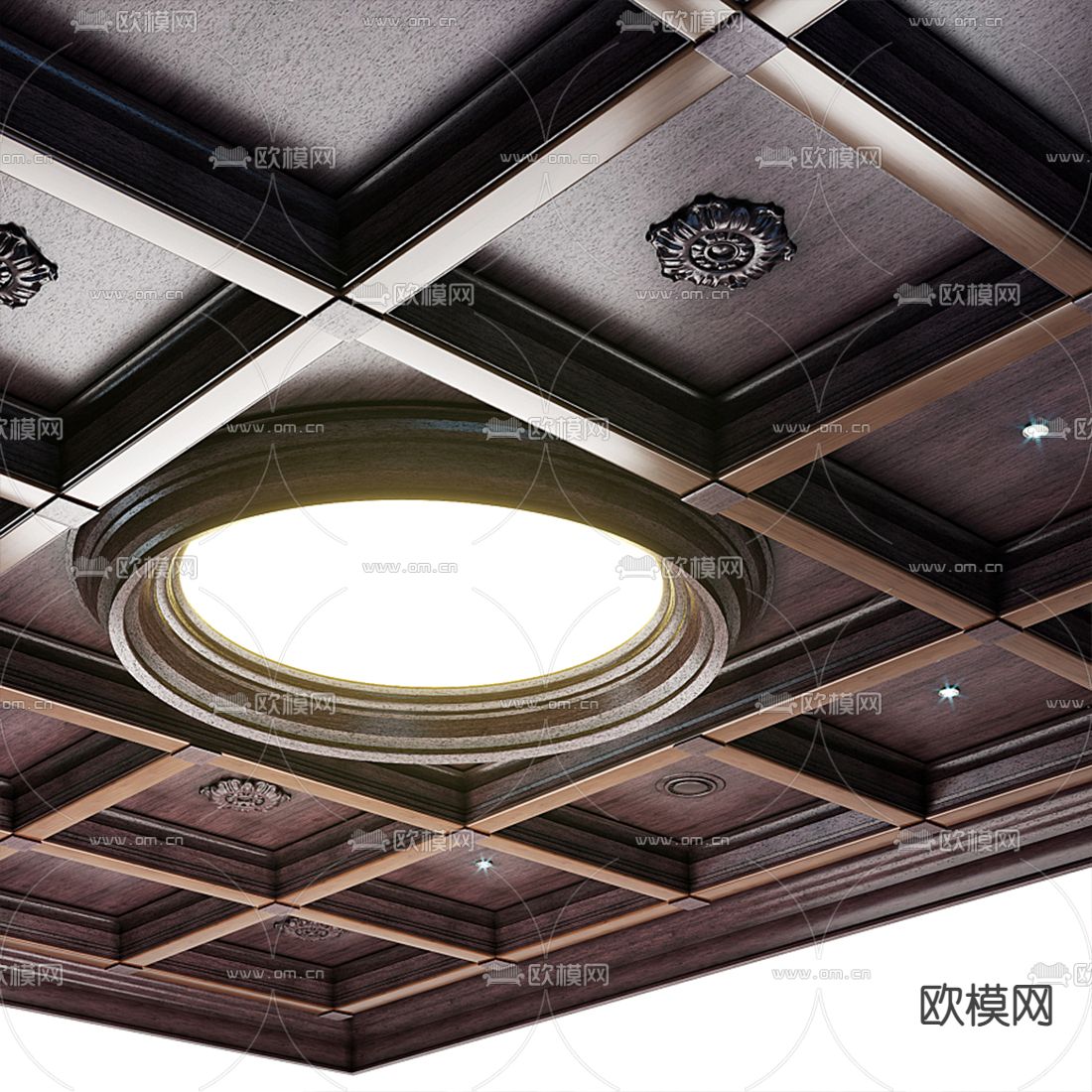 欧式天花吊顶3d模型
