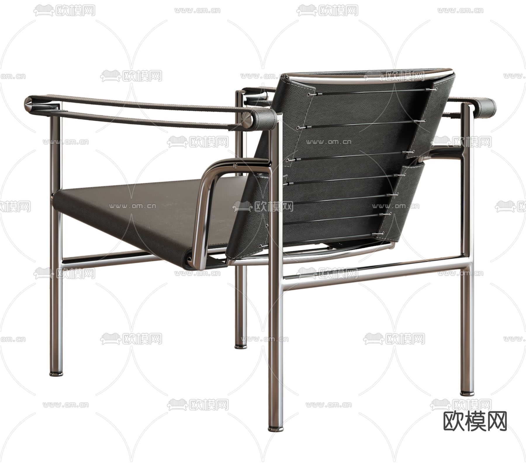 现代不锈钢休闲椅3d模型
