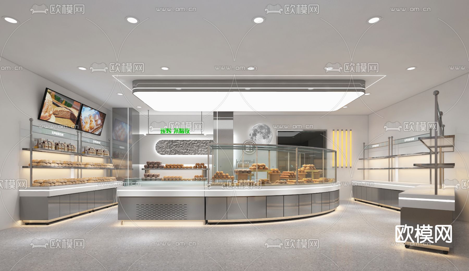 现代面包店免费3d模型下载（渲染图1）