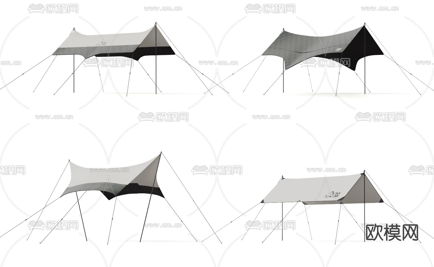 现代户外天幕帐篷su模型下载_ID11982985_sketchup模型下载-欧模网