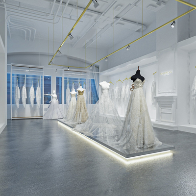  现代婚纱摄影店su模型 