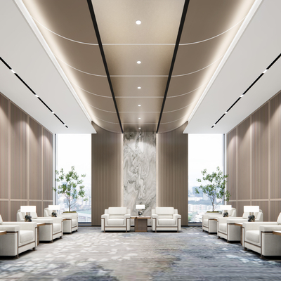  现代贵宾接待室su模型 