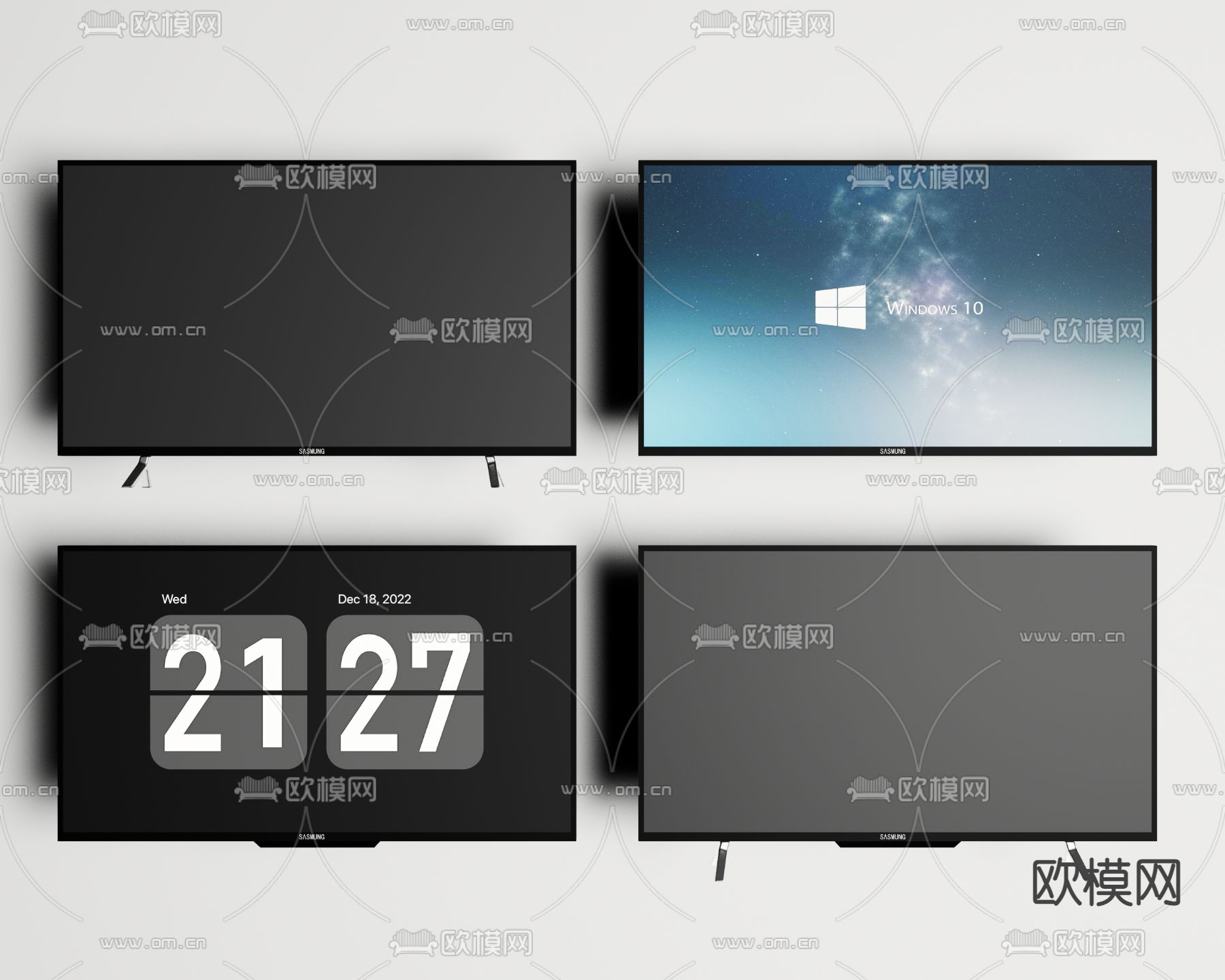 电视机su模型下载（渲染图1）