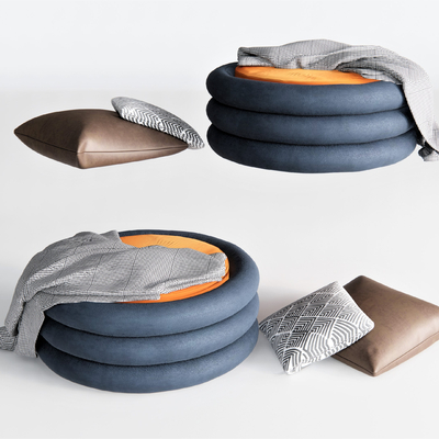  现代沙发凳su模型 