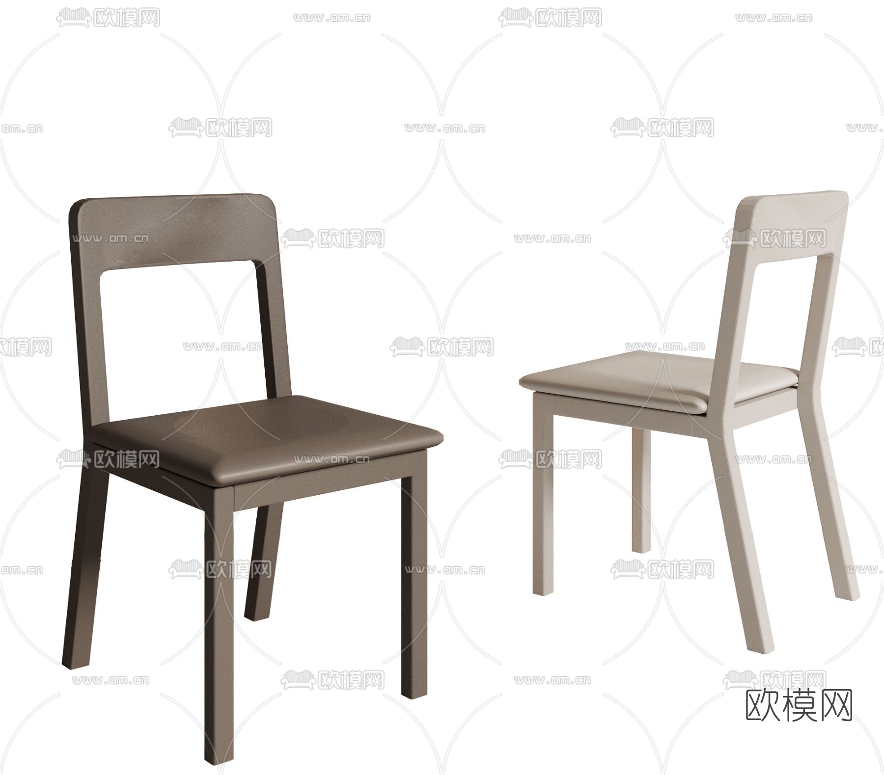 侘寂餐椅单椅3d模型下载