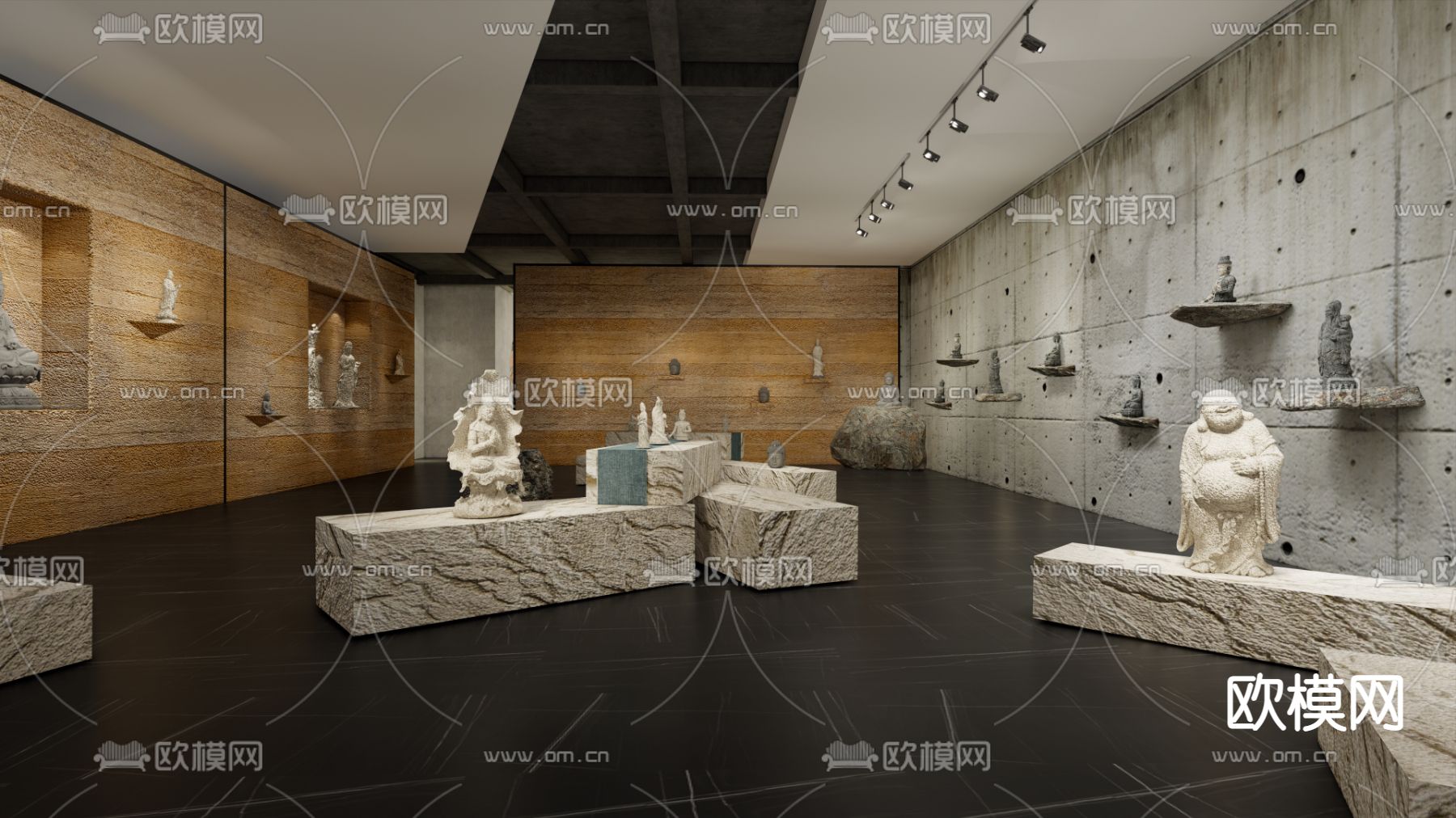 现代佛学文化展厅su模型