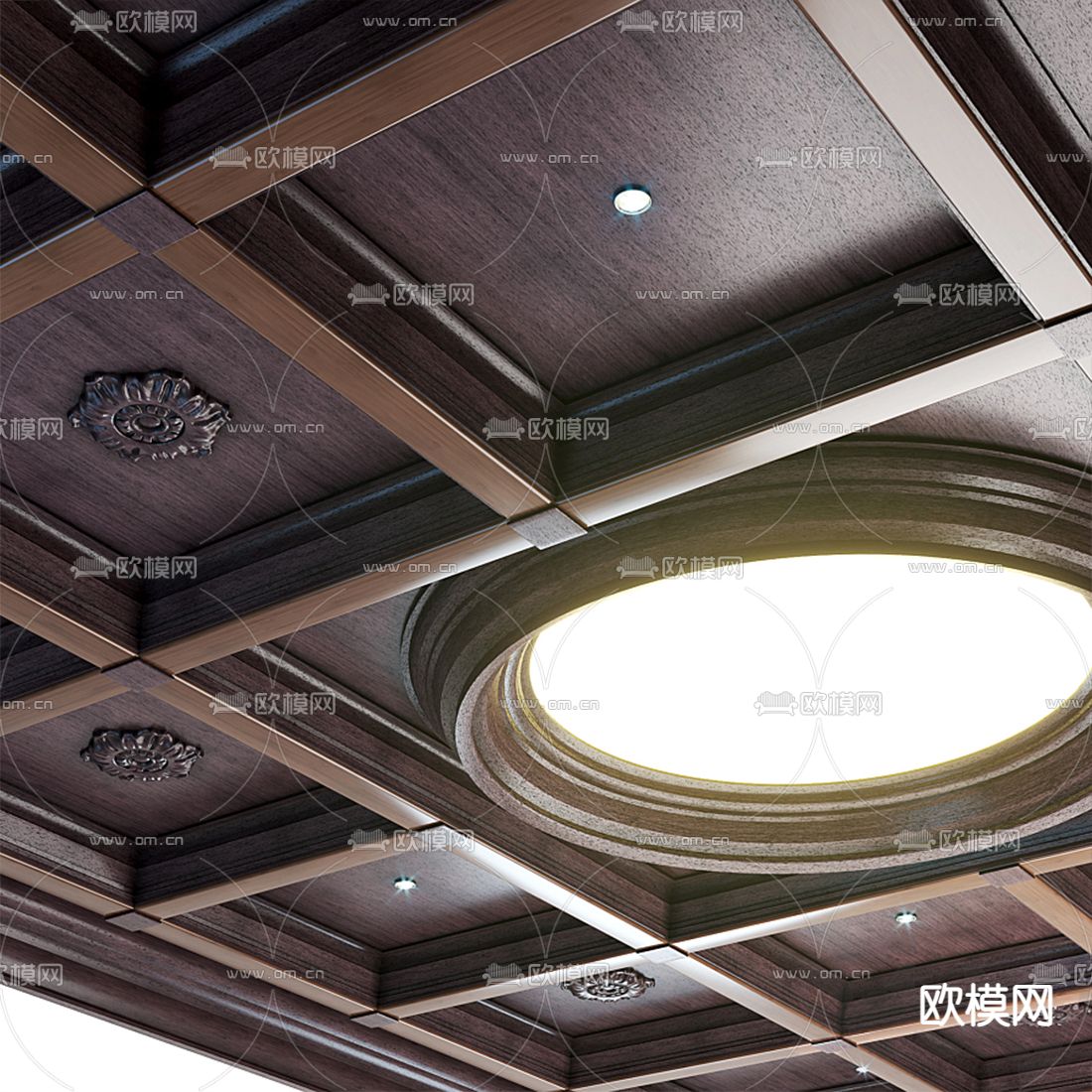 欧式天花吊顶3d模型