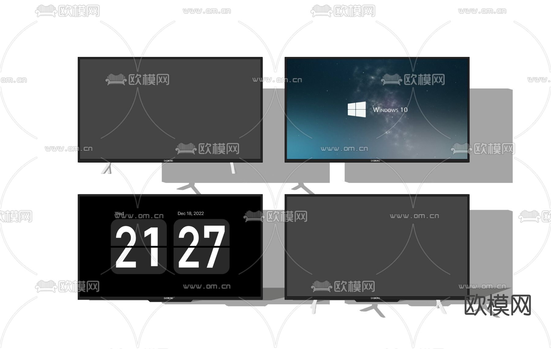 电视机su模型下载（渲染图2）