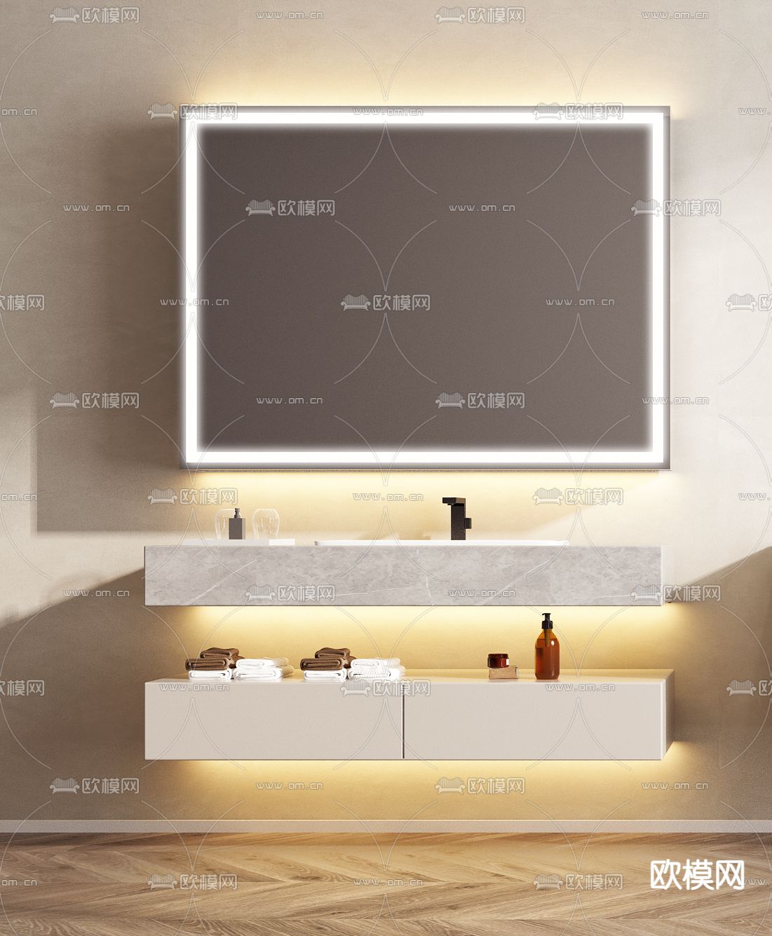 现代浴室柜3d模型