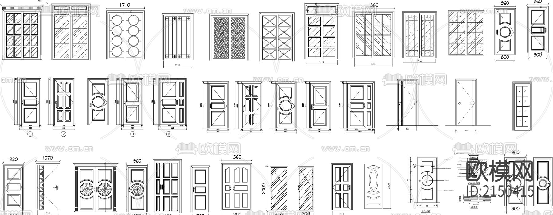 门窗cad图库下载