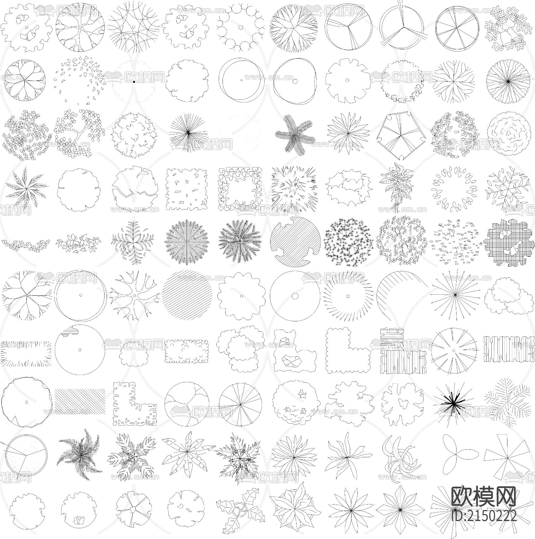 PSD+CAD平面树合集下载（渲染图9）