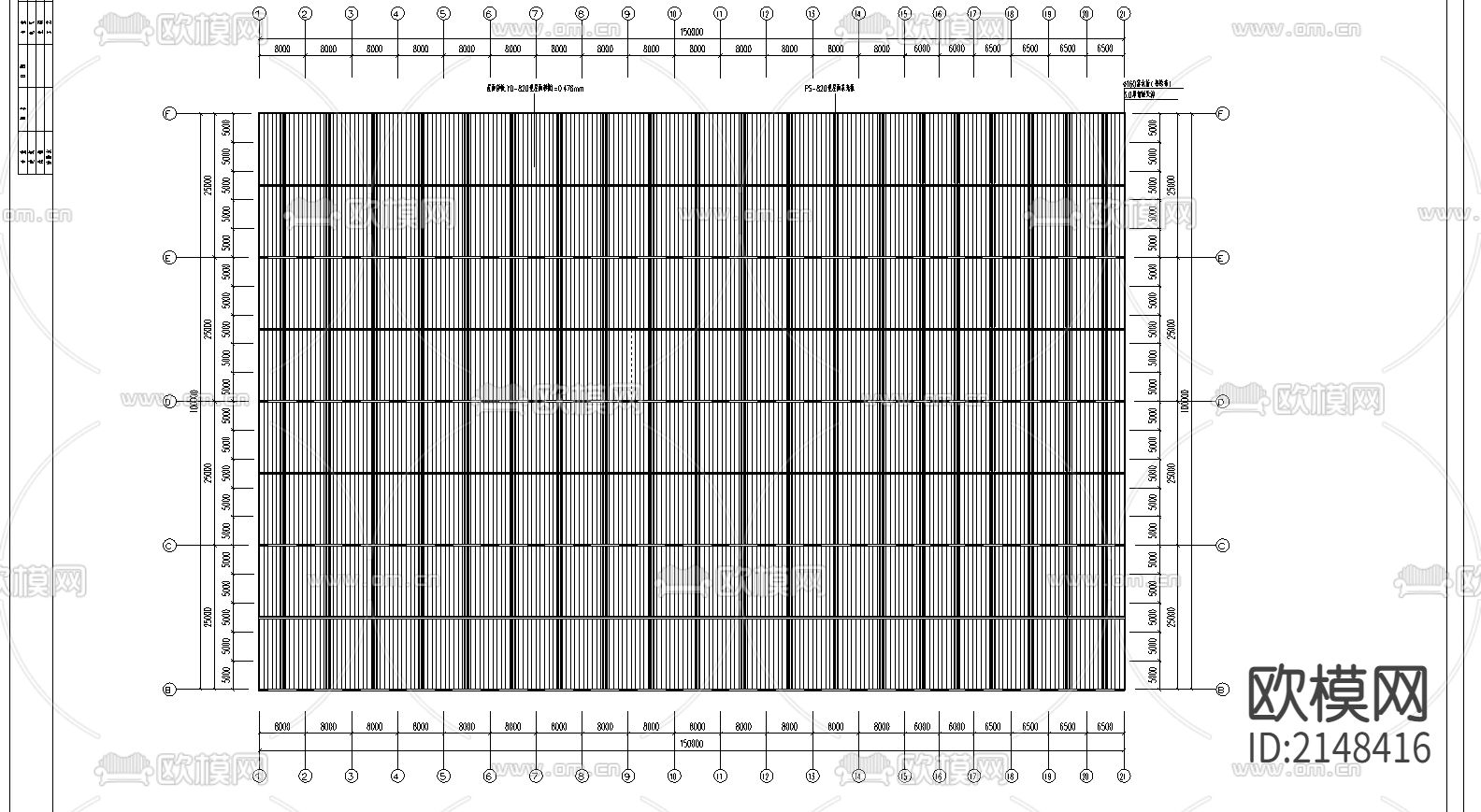 钢结构总装车间CAD施工图下载（渲染图4）