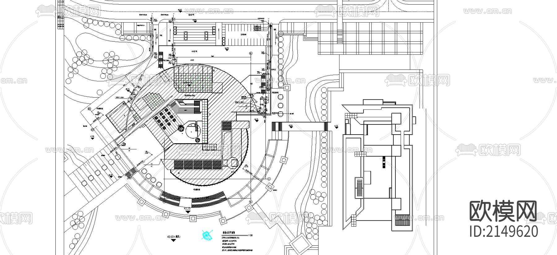 大学图文信息中心给排水和消防CAD施工图下载（渲染图1）