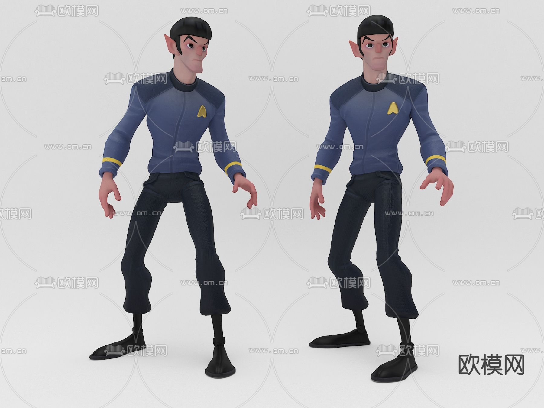 现代星际迷航人物免费3d模型下载